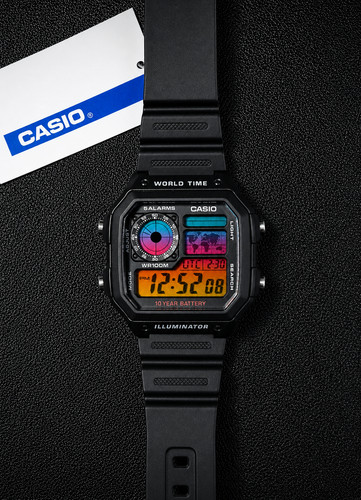 Casio ae1200wh black - black,