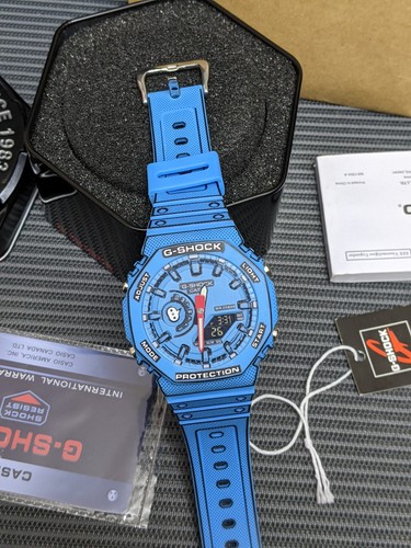 Casio shock 2100s blue - casio, ga-2100s